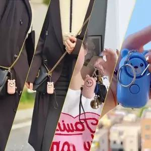 휴대용기기 소형알람 안전장치 핑크 테디호신용경보기 (WFKHKCT)