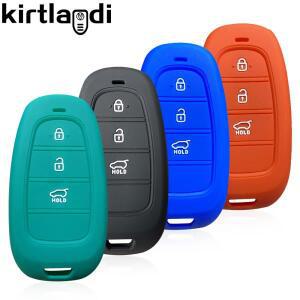 소나타dn8 키케이스 현대 소나타 8 산타페 투손 2020 3 버튼 키 홀더 체인 액세서리에 대한 실리콘 커버 원