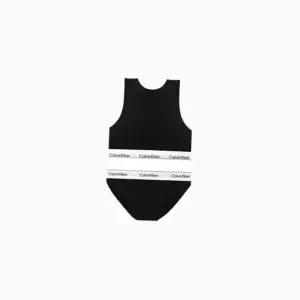 [Calvin Klein]UNDERWEAR CK 여성 모던 코튼 AF 하이넥 탑 브라렛팬티 세트 QF7626F3787 BLACK 698284
