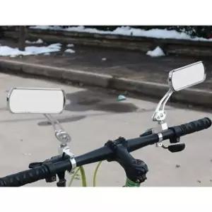 [에이치플러스몰]자전거 백미러 좌우세트 실버 자전거후미경 자전거미러
