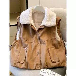 [하프클럽/]KARRA 양털무스탕베스트_A5W0839