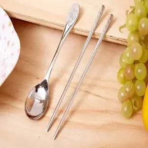 어린이용 강아지 숟가락 아동 수저 스테인리스 1벌 (WFKJE6Q)