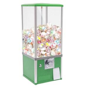 sjcdicnj 자판기 상업용 껌볼 머신, 25인치 대형 장난감 캡슐 디스펜서 경품 캔디 껌볼(25센트 4개(다크 그린)