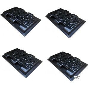 4X 불규칙하게 시멘트 금형 플라스틱 벽돌 돌 콘크리트 정원 경로 기둥 스테핑 장식 울타리