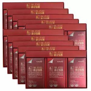 헬씨허그 애니타임 홍삼필름 6년근 홍삼농축액 진세노사이드 4.2mg 60매, 10개