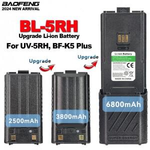 BAOFENG UV-5RH 워키토키 확대 배터리, BF-K5Plus GM-5RH AR-5RM, 양방향 라디오, 엑스트라 리튬 이온 6800