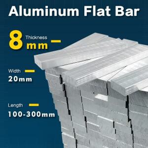 알루미늄 플랫 바 두께 8mm  폭 20mm  길이 100mm 합금 판 금속 솔리드 사각 스트립