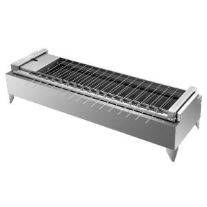 야외 자동 회전식 목탄 파워뱅크 전원 공급 플립 캠핑 숯불 그릴 꼬치 스토브