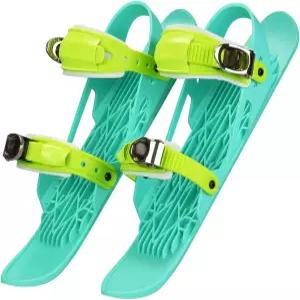 조절 가능한 바인딩 터쿼이즈 및 네온 옐로우 초급 겨울 스포츠 장비를 갖춘 미니 스노우 스키 트레이너