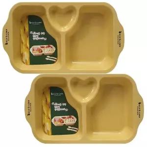 에코인 046GPV77 사각 옥수수 간식그릇 2P 어린이집식판