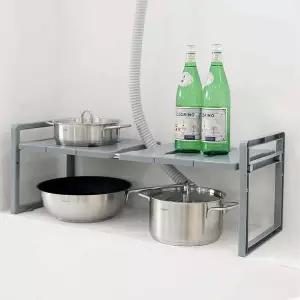 후라이팬 MXI548A9 주방 선반 냄비 정리대 싱크인 용품 수납