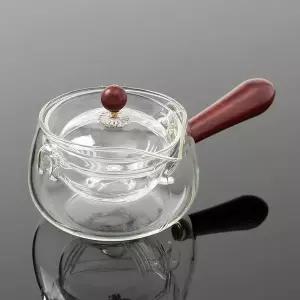 내열 유리 차주전자 손잡이 티포트 240ml 거름망 포함 티세트 티팟