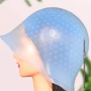 염색 브릿지 캡 셀프 염색용 탈색 실리콘 헤어 캡 미용 브러쉬 코바늘 시술 도구