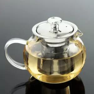 400ml 내열 강화유리 망 포트 주전자 차망 우림 다관 티팟 소향 차포트 티폿