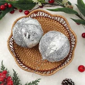 Jdt 장식볼 2p 10cm 모자이크트리악세사리 액세서리 소품 트리볼 크리스마스