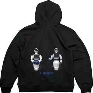 헤비후드집업 뒷면 교육용 로보트 AI그림 다양한색상 전사이즈