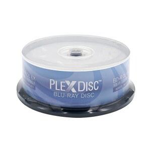 PLEXDISC 645-213 50GB 6X 블루레이 더블 레이어 기록 가능 BD-R DL 화이트 잉크젯, 25디스크 스핀들