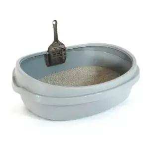 고품질 s 펫투비 푸르미 고양이 화장실 라이트 그레이 대형 배변...