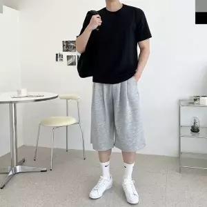 블레오 남자 버뮤다 7부 와이드 트레이닝 반바지 DM2512161479