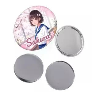 DIY 재료 거울 핀버튼 원형 메탈 제작 58MM 100개입