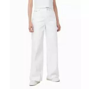 [Calvin Klein]여성 CK 로우라이즈 배기 와이드핏 청바지 아이보리 47D710G 662573