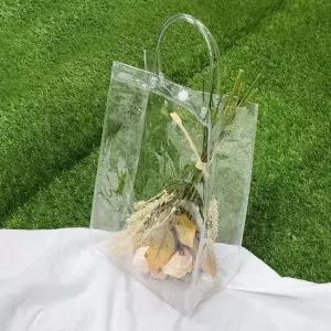 PVC 투명 똑딱이 백 S 꽃가방 투명백 비치백 바캉스가 꽃가방 투명백 바캉스가방 PVC백