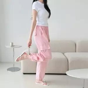 여성 5컬러 봄 여름 바스락팬츠 맥스와이드 카고바지 WFJ2C1X