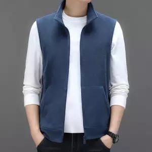남자조끼 코트 폴라폴리스 조끼 도시 상의 루즈핏 심쿵희망