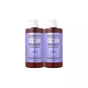 애경 케라시스 케라마이드 반곱슬 손상모 트리트먼트 1L 2개 917253