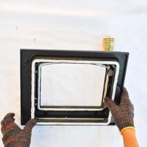 벽난로 주철 방화 난로문 방지 핸들 화목 핫픽스 고온 거실 스토브 투명 펜스