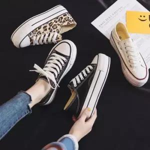 여자 캔버스 뮬 투웨이 스니커즈 겸용 운동화 키높이 캔버스운동화 여성운동화 캔버스화