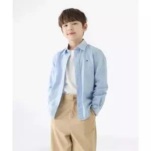 타미힐피거 TOMMY HILFIGER KIDS 플래그 옥스포드 셔츠 T42F6HSH100BT1C14 563033