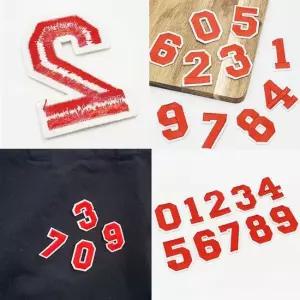 포인트 와펜 패브릭 디자인 리폼 숫자 패치 스티커 패치 의류리폼 옷리폼 의류자수 와펜