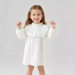 엔젤프릴 여아 화이트 긴팔 원피스 206059