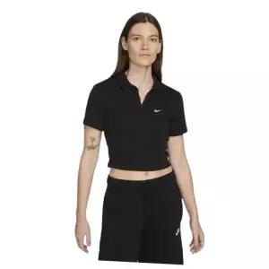 [나이키]스포츠웨어 에센셜 여성 반팔 폴로 탑 DV7885-010 614372