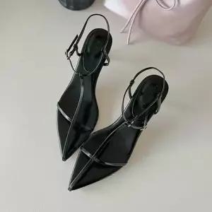 오피스 룩 정장 여름 샌들 힐 구두 스틸레토 스트랩 WFJZVXC