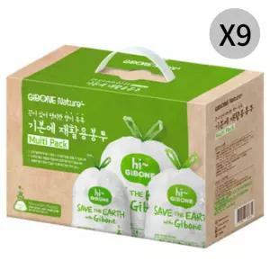 기본에 끈이 있는 재활용봉투 30L 50L 80L 3종세트 X9 BNS