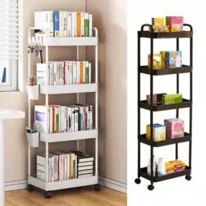 5단 틈새 장난감정리대 카트 선반 트롤리 5단 수납정리함 조립식 이동식