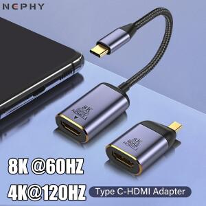 USB C타입 HDMI 2.1 케이블  플러그  8K  60HZ  4K  휴대폰 핸드폰 TV  맥북 호환  아이패드 호환  삼성호
