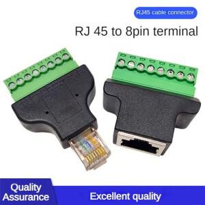 CCTV DVR용 네트워크 어댑터 케이블  Rj45-나사 터미널 블록  8 p 이더넷 커넥터  수 암-8 핀  Rj45