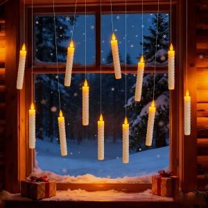 12개 걸이형 양초  리모컨 부 배터리 작동 세트 미포함 )