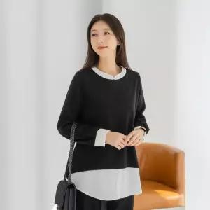 엄마옷 마담4060 이브레이어드 데일리 여성 블라우스-RBL2601014-