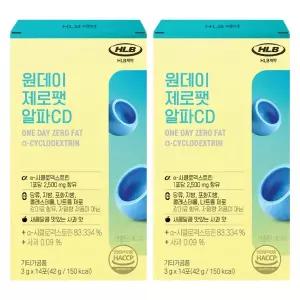 [HLB제약]원데이 제로팻 알파CD 14포, 2개