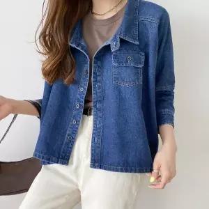 여성 캐주얼 박시 언발 데님 셔츠 남방 청 자켓 -WNB0064- 봄 가을