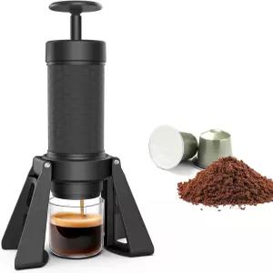 홉사이클 수동 에스프레소 머신 분쇄 커피 및 NS 용 5바 휴대용 메이커 드립 콜드 브루용 4-in- 브루잉