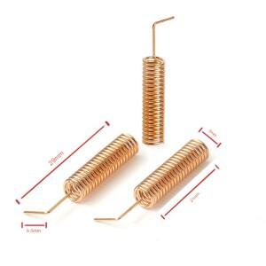 내장형 스프링 안테나 로라 모듈 코일 공중 무지향성 고이득 무선 카드 라우터 구리 433Mhz 10개