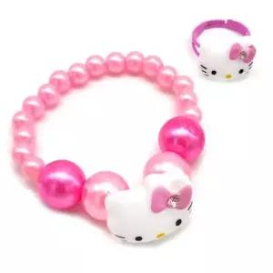 반지 팔찌 진핑크 진주 2종 키티
