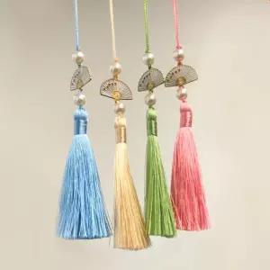 고급 부채 보리별 노리개 전통 진주 태슬 새해복 한복 복주머니 장식 소품 육아용품