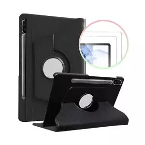 (무료배송) 갤럭시탭A9 플러스 회전 케이스+강화유리 2매 세트