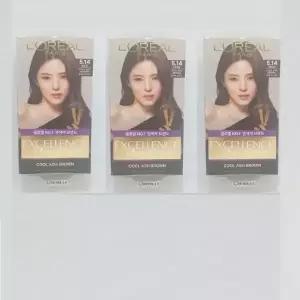 [로레얄] 로레알파리 엑셀랑스 듀오크림 새치염색 염모제 5.14쿨애쉬브라운 3개